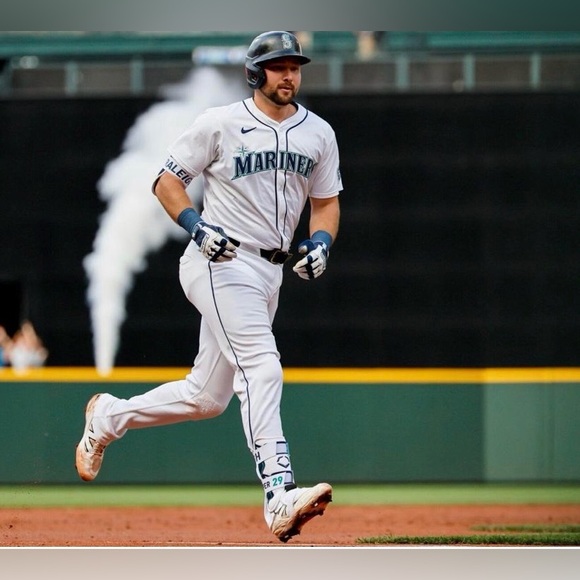 Nike Authentic Seattle Mariners Cal Raleigh #29 White MLB Jersey Men’s Sz: Large - Picture 3 of 9